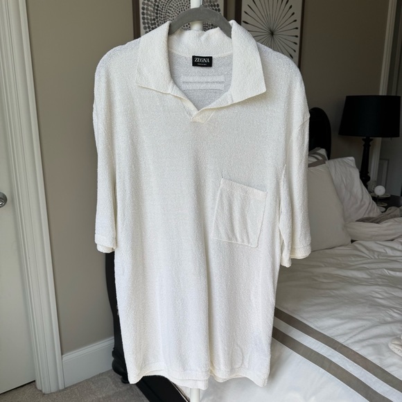 Zegna Cotton Cashmere Polo - Picture 1 of 4